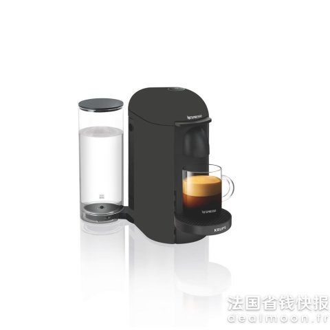 Nespresso折扣码减€10雀巢Krups Vertuo Plus 黑色咖啡机
