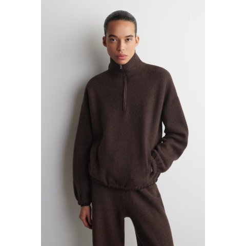 COSMerino Wool Zip-Up Sweater