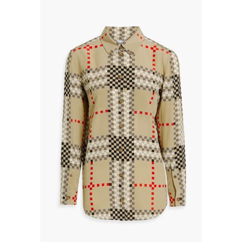 BurberryPrinted silk-crepe shirt