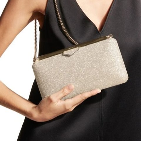 Jimmy ChooEllipse Clutch Bag Black