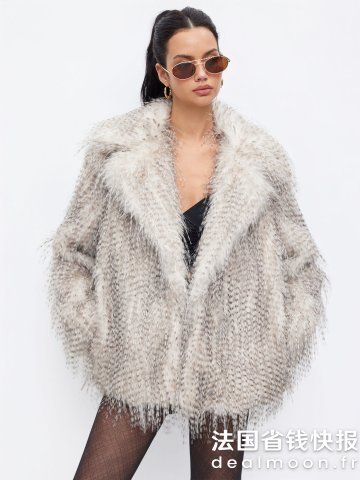 Shaggy 仿毛流苏宽松夹克