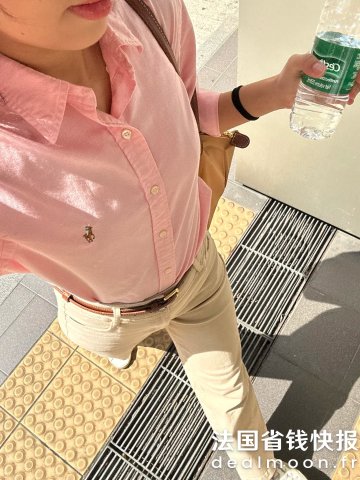 Ralph Lauren好明媚的衬衫@ NN 条纹粉色棉质POLO衫