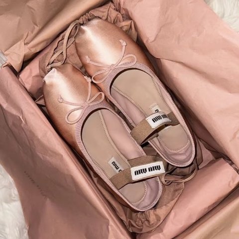 Miu MiuGet $50 Gift Card,Spend$1000 Get $300 Gift CardSatin Bow Ballerina Flats