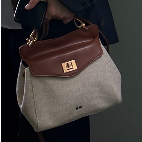 图片@17Lucia 拼色手提包