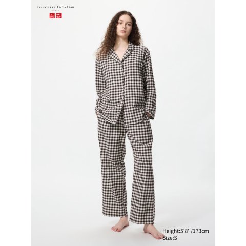 UniqloUNIQLO 法兰绒长袖睡衣 格纹