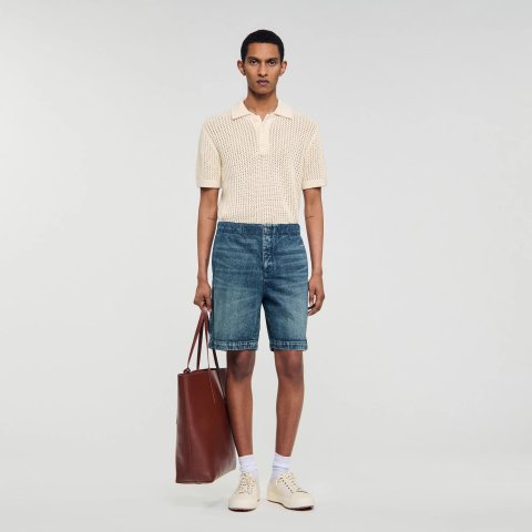 SandroDenim Shorts Elastic Waist