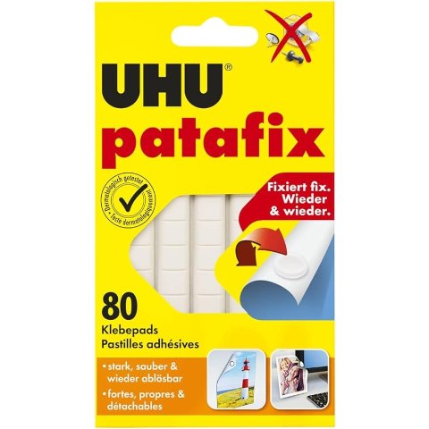 UHUUHU patafix 白色可重复胶贴 80片