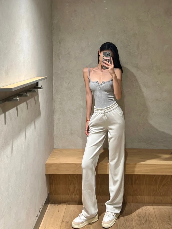 Softtreme 高腰直筒裤 象牙白