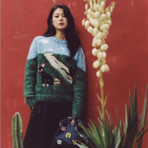 LoeweLouis Wain Flamenco Cats Canvas Clutch Medium