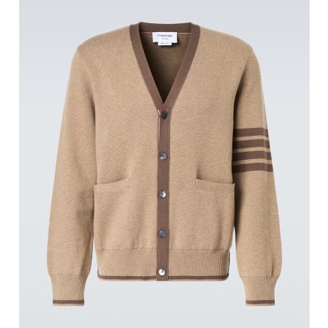 Thom Browne4-Bar 卡其色开衫