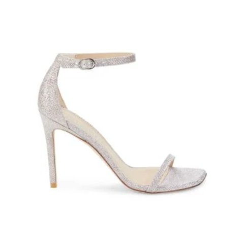 Stuart WeitzmanNudistcurve Textured Ankle Strap Sandals