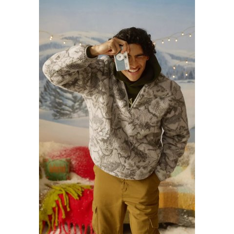 BDG$25 off $100Printed Fleece Quarter Zip Sweatshirt