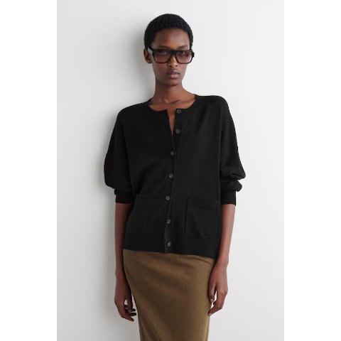 COSMerino 羊毛圆领开衫