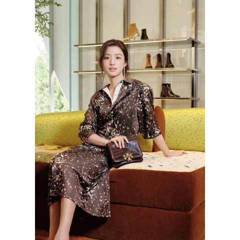 Tory BurchCHARLIE Croc-Embossed Shoulder Bag