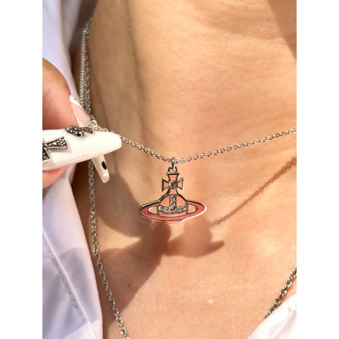 土星项链 玫瑰色