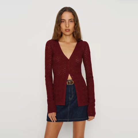 Sutton Merino拼接毛衣