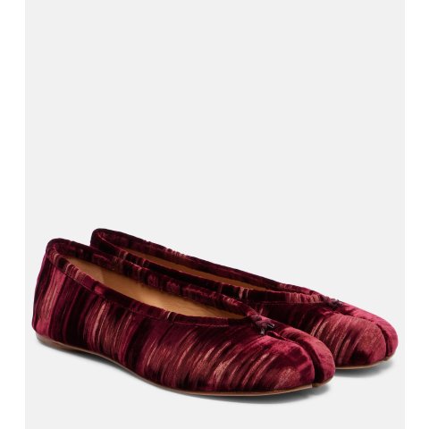 Maison MargielaTabi Velvet Ballet Flats