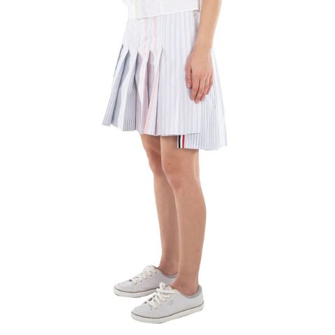 Thom Browne4-Bar Stripe Oxford Pleated Skirt