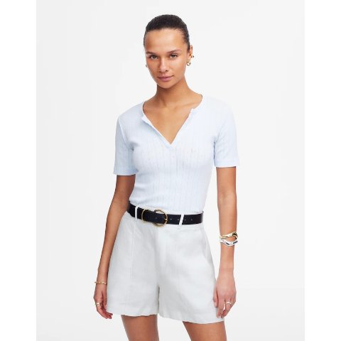 Madewell100% Linen Pintucked Shorts