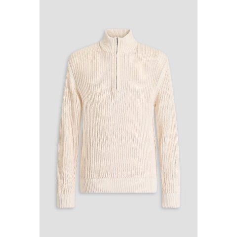 FRESCOBOL CARIOCAMaximo Ribbed Cotton Half-Zip Sweater