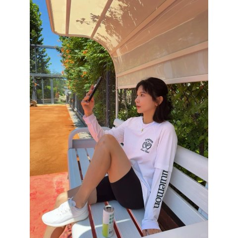 Tennis Club 长袖T恤 拼色