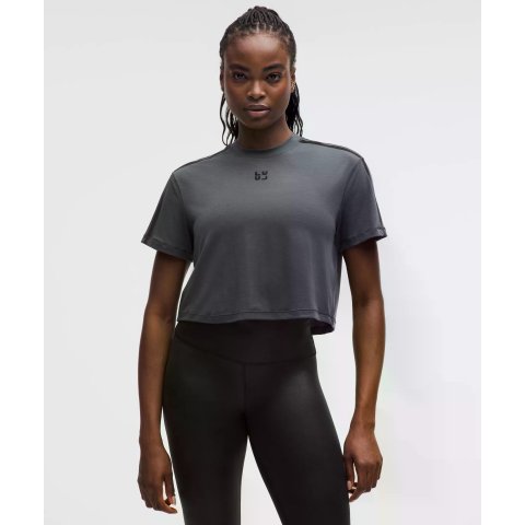 Cropped Training Jersey Shirt Flocked