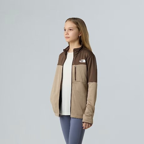 The North Face卡其色拉链外套