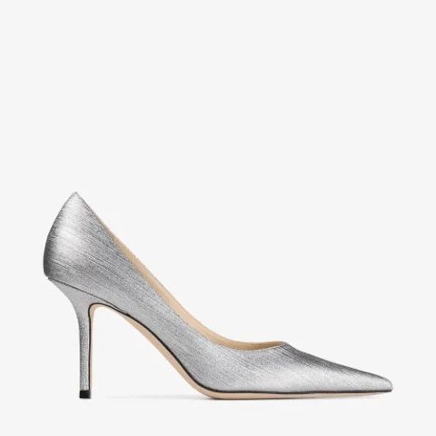 Jimmy ChooLove 85 Platinum Glitter Pumps