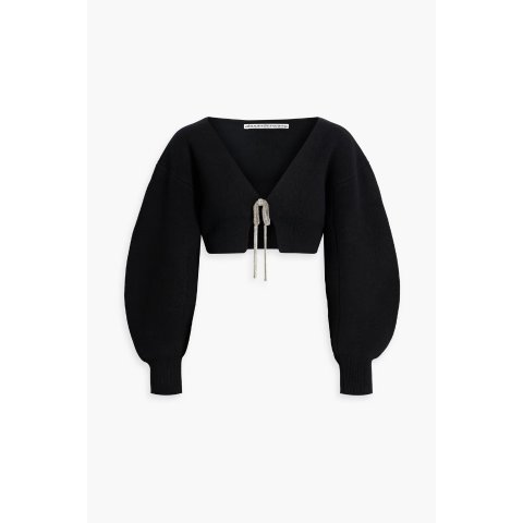 Alexander Wang水晶装饰羊毛短款开衫