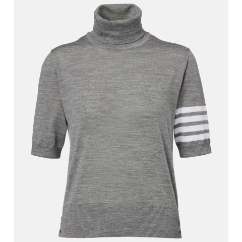 Thom Browne4-Bar Lambswool Turtleneck Sweatshirt