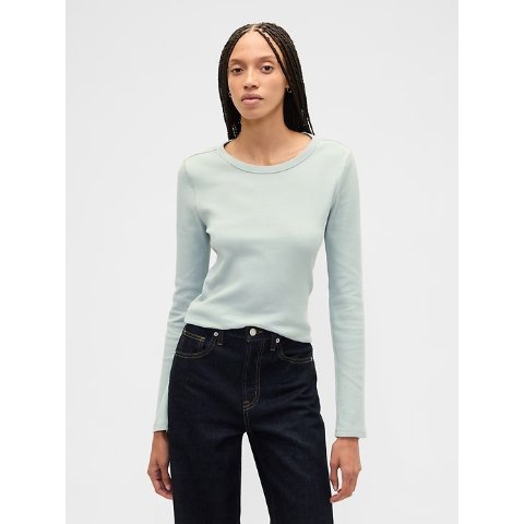 GapWaffle-Knit Crewneck T-Shirt