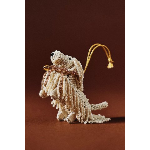 AnthropologieBeaded Dog Ornament