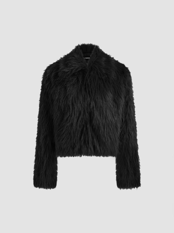 Shaggy 仿皮草外套 咖色