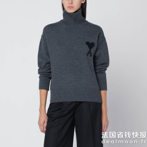 Ami Paris 高领毛衣 灰色