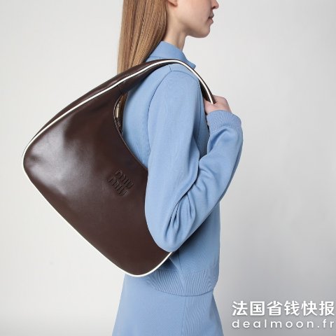 Miu Miu棕色hobo手袋