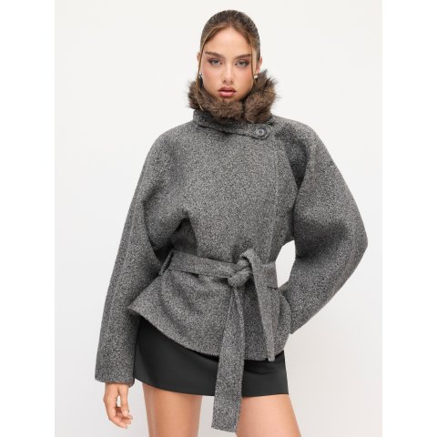 羊毛外系带加绒