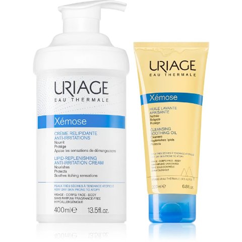 URIAGE满€30 送面霜15ml+洁面油50ml特润身体乳霜 400ml+洁面油200ml