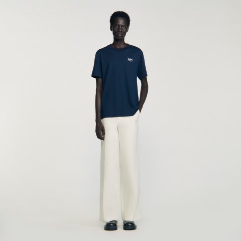 SandroT-shirt with applique logo