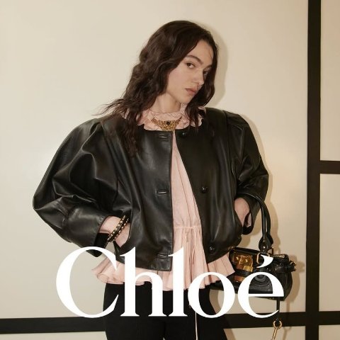 ChloeCollarless Cropped Jacket