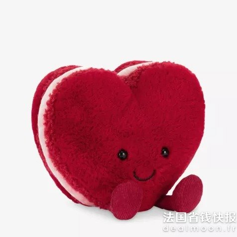 Jellycat红丝绒蛋糕本糕~心形马卡龙毛绒玩具