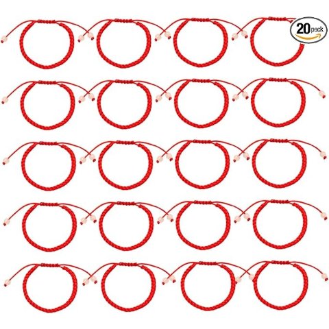 Red 红绳编织手链 20条