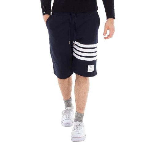 Thom Browne4-bar Cotton Sweatshorts Navy