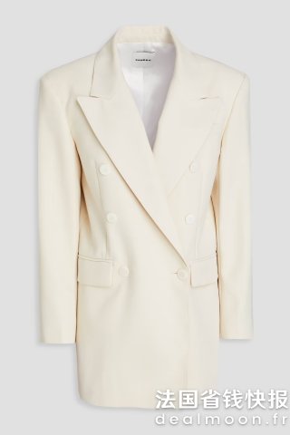 Sandro双排扣编织西装外套