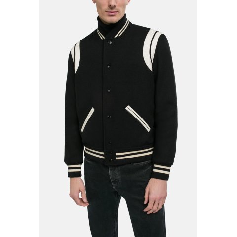 Saint Laurent经典棒球夹克