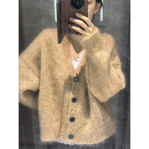 COS全尺码补货到V领马海毛羊毛开衫