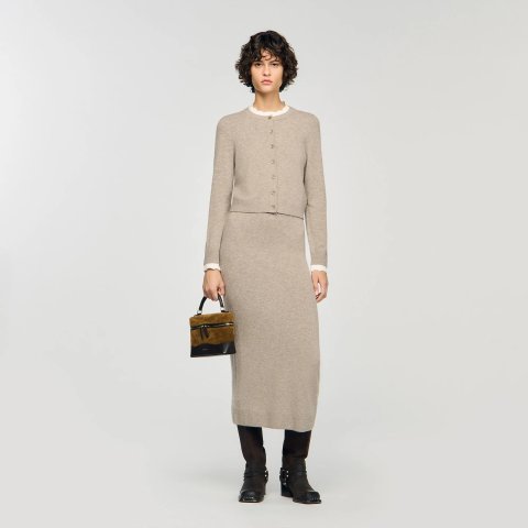 SandroCardigan with Contrast Collar