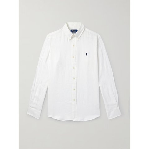 Polo Ralph LaurenLogo Embroidered Linen Shirt for Men