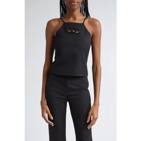 DieselT-Wilight Logo Cutout Stretch Twill Tank