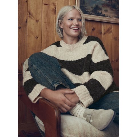 Striped 条纹长袖针织衫