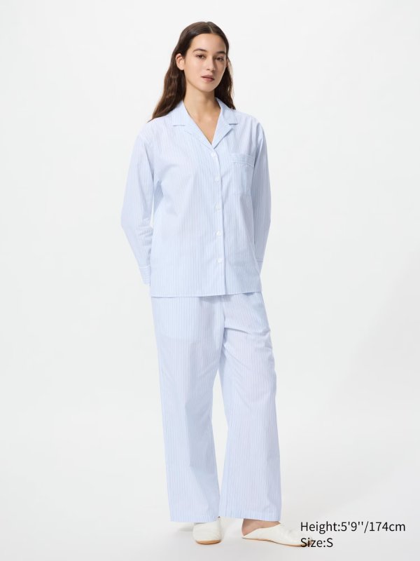 UNIQLO 女士棉质长袖睡衣